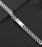 Original Rolex Crown Design Stylish Men's Stainless Steel Bracelet (Silver) ---coad - 111