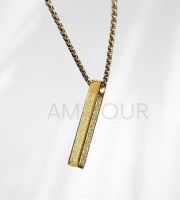 Ayatul Kursi Bar Pendant (GOLD) গোলার চেইন