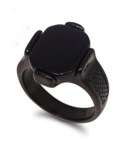 অরজিনাল আকিক স্টোন হাতের আংটি  black -কোড -70