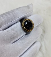 অরজিনাল আকিক স্টোন হাতের আংটি black -কোড --111